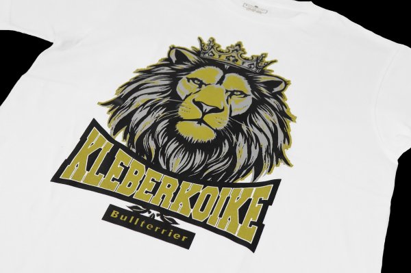 Photo3: BULL TERRIER KLEBER KOIKE Lion T-Shirt White (3)