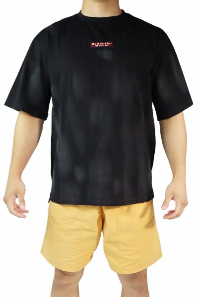 Photo5: BULL TERRIER Oversized T-Shirt Tie Dye Black (5)