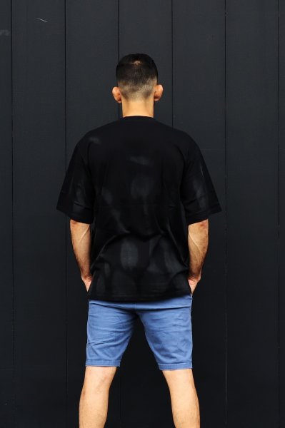 Photo9: BULL TERRIER Oversized T-Shirt Tie Dye Black (9)