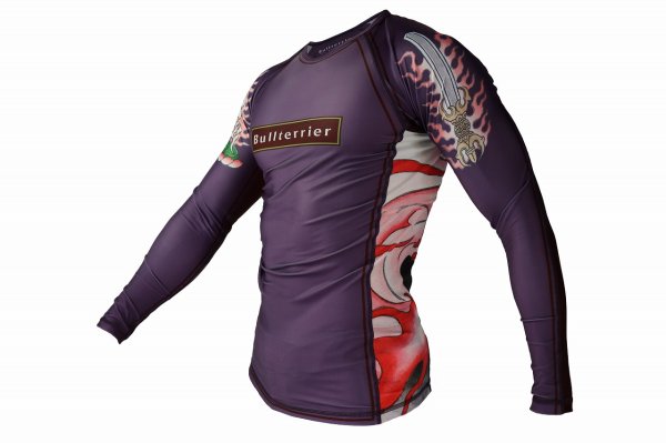 Photo2: BULL TERRIER Rashguard ACALA 2.0 Long Sleeve Purple (2)