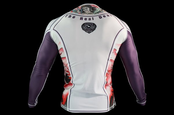 Photo3: BULL TERRIER Rashguard ACALA 2.0 Long Sleeve White (3)