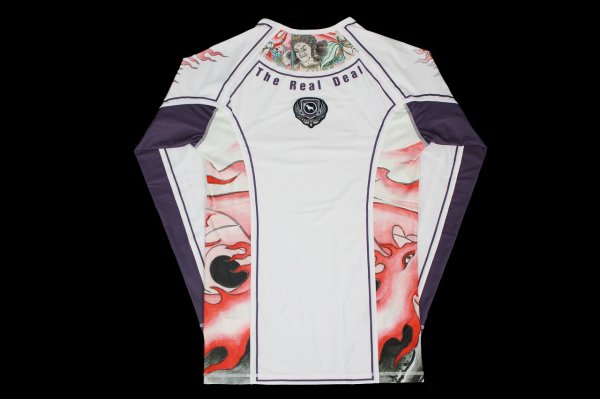 Photo5: BULL TERRIER Rashguard ACALA 2.0 Long Sleeve White (5)