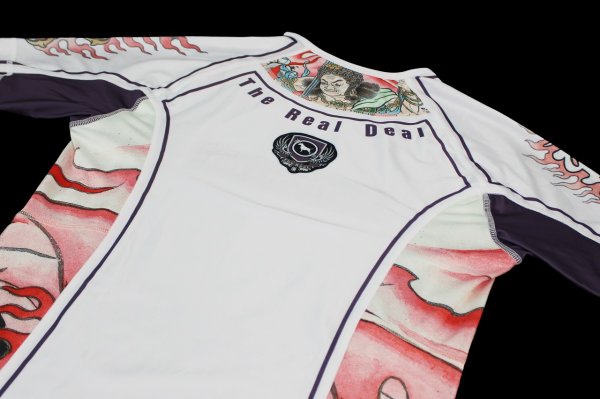 Photo7: BULL TERRIER Rashguard ACALA 2.0 Short Sleeve White (7)