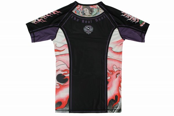 Photo5: BULL TERRIER Rashguard ACALA 2.0 Short Sleeve Black (5)