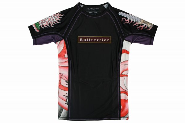 Photo4: BULL TERRIER Rashguard ACALA 2.0 Short Sleeve Black (4)