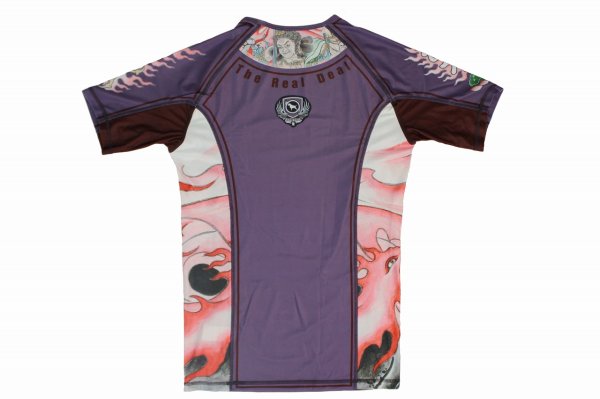 Photo5: BULL TERRIER Rashguard ACALA 2.0 Short Sleeve Purple (5)