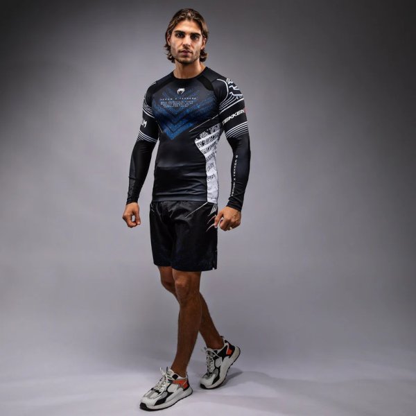 Photo2: VENUM x TEKKEN 8 Rashguard JIN KAZAMA Long Sleve Blue/Black/White (2)