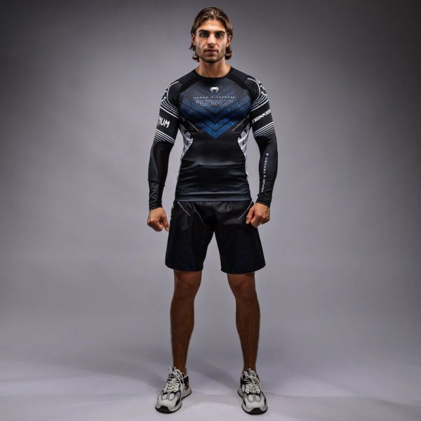Photo5: VENUM x TEKKEN 8 Rashguard JIN KAZAMA Long Sleve Blue/Black/White (5)