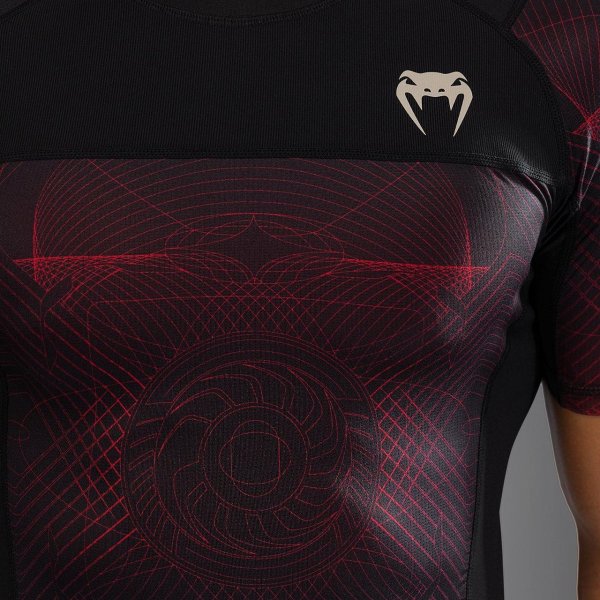Photo7: VENUM Rashguard G-Fit AIR Short Sleeve Black/Fire Red (7)