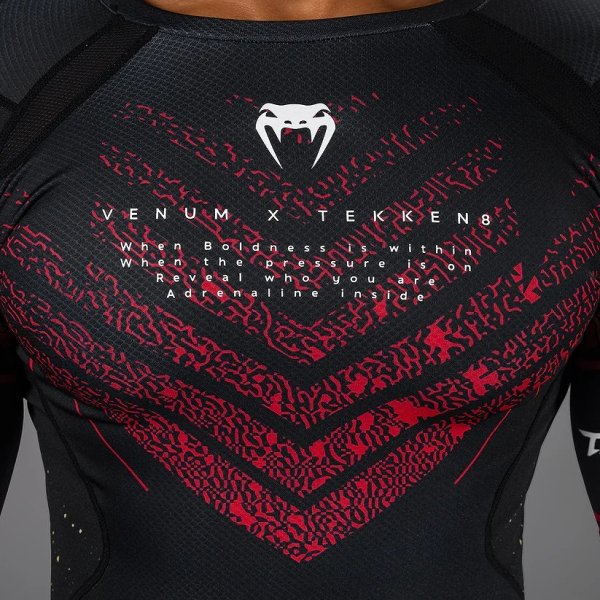 Photo6: VENUM x TEKKEN 8 Rashguard MARSHALL LAW Long Sleve Black/Red/Gold (6)