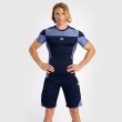 Photo1: VENUM Rashguard TEMPEST Shorts Sleeve Navy Blue / Blue (1)