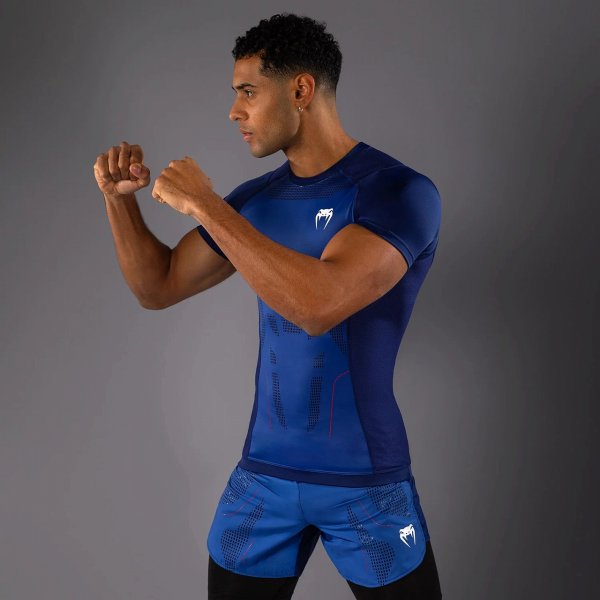 Photo2: VENUM Rashguard TECHNICAL 3.0 Short Sleeve Night Blue (2)