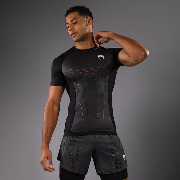 Photo2: VENUM Rashguard TECHNICAL 3.0 Short Sleeve Graphite  (2)