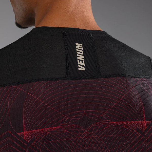 Photo6: VENUM Rashguard G-Fit AIR Short Sleeve Black/Fire Red (6)
