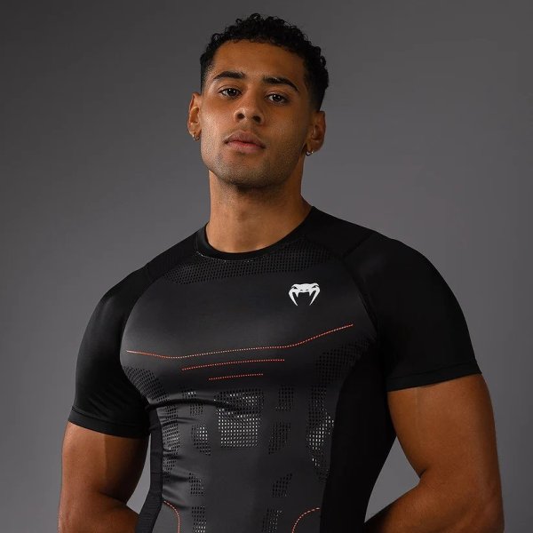 Photo3: VENUM Rashguard TECHNICAL 3.0 Short Sleeve Graphite  (3)