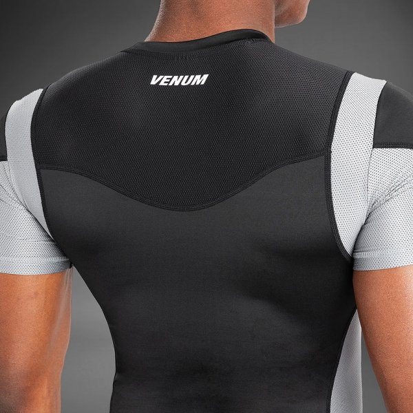 Photo3: VENUM Rashguard TEMPEST Short Sleeve Black/Gray (3)