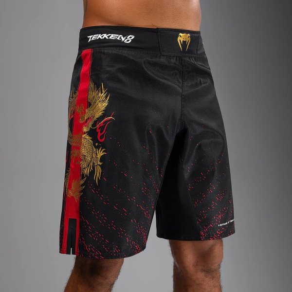 Photo5: VENUM x TEKKEN 8 Fight Shorts MARSHALL LAW Black/Red/Gold (5)