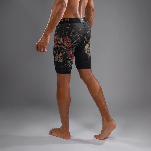 Photo3: VENUM Vale Tudo Shorts SANTA MUERTE 5.0 Black/Gold (3)