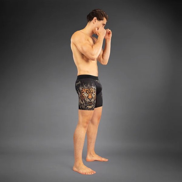 Photo3: VENUM Vale Tudo Shorts TIGER Black/Neon Orange  (3)