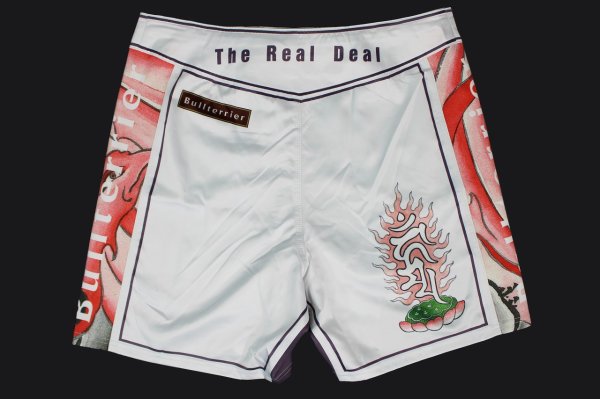Photo5: BULL TERRIER Fight Shorts ACALA 2.0 White (5)