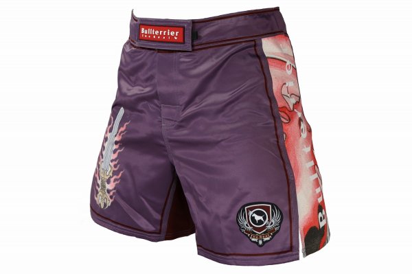 Photo2: BULL TERRIER Fight Shorts ACALA 2.0 Purple (2)