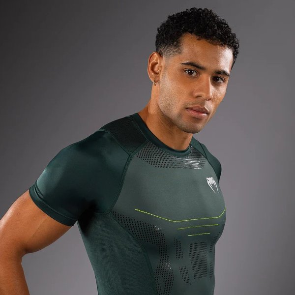 Photo6: VENUM Rashguard TECHNICAL 3.0 Short Sleeve Forest Green (6)