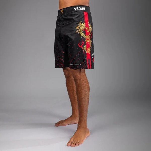 Photo2: VENUM x TEKKEN 8 Fight Shorts MARSHALL LAW Black/Red/Gold (2)