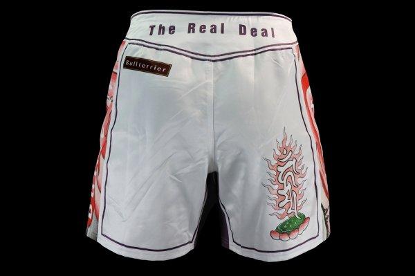 Photo3: BULL TERRIER Fight Shorts ACALA 2.0 White (3)