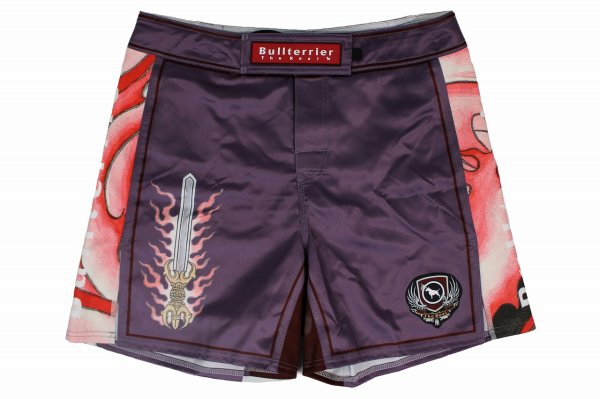 Photo4: BULL TERRIER Fight Shorts ACALA 2.0 Purple (4)