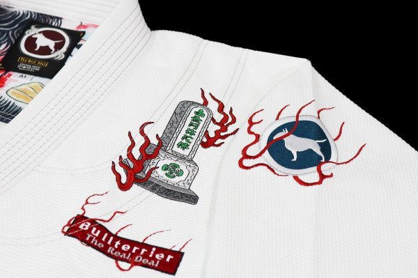 Photo6: BULLTERRIER Jiu Jitsu Gi FUHAI R White (6)
