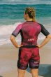 Photo2: GRIPS x AL LEONE Rashguard DIGITAL CAMO Short Sleeve Plum Purple/Black (2)