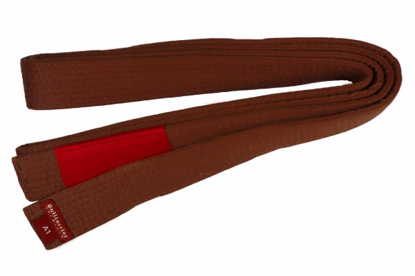 Photo1: BULLTERRIER Jiu Jitsu Belt BASIC Brown (Red Tag) (1)