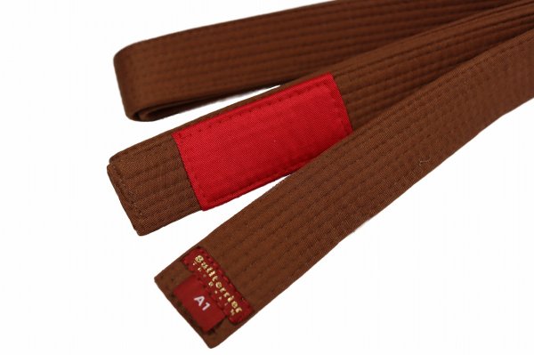 Photo2: BULLTERRIER Jiu Jitsu Belt BASIC Brown (Red Tag) (2)