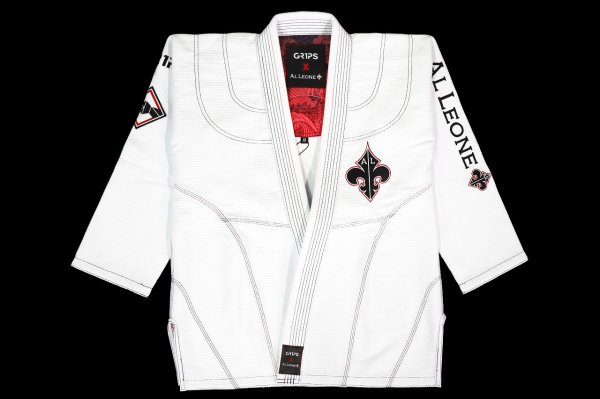Photo1: GRIPS x AL LEONE Jiu-Jitsu Gi SECRET WEAPON White (1)
