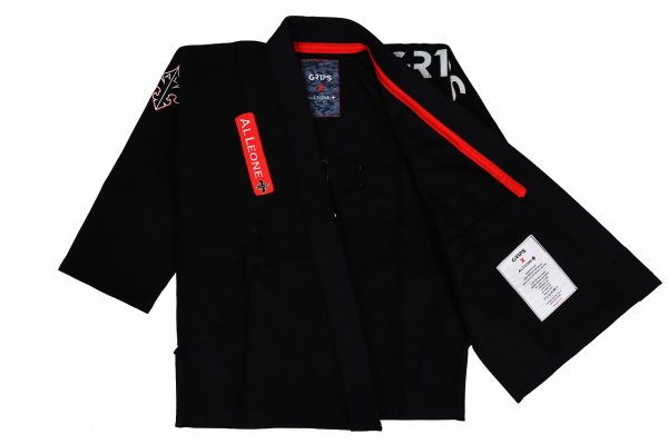 Photo2: GRIPS x AL LEONE Kids Jiu-Jitsu Gi PRIMERO Black (2)