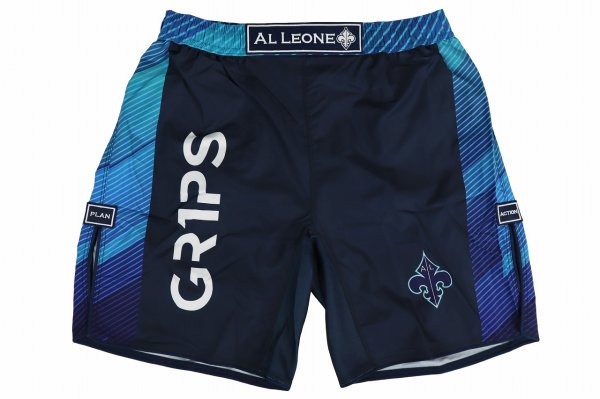 Photo3: GRIPS x AL LEONE Fight Shorts FAST WAVE Blue (3)