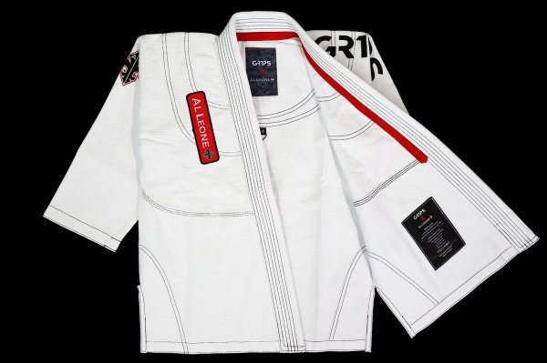 Photo2: GRIPS x AL LEONE Kids Jiu-Jitsu Gi PRIMERO White (2)