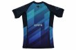 Photo6: GRIPS x AL LEONE Rashguard FAST WAVE Short Sleeve Blue (6)