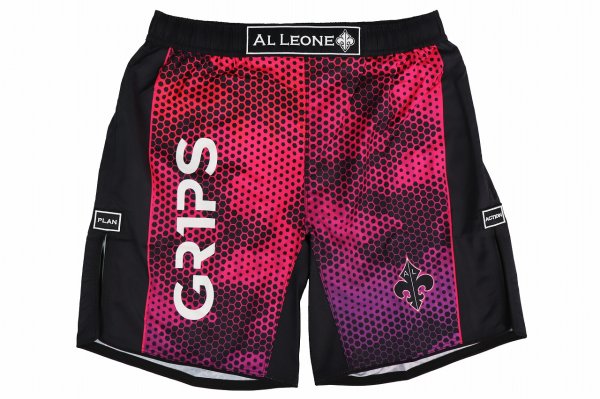 Photo3: GRIPS x AL LEONE Fight Shorts DIGITAL CAMO Plum Purple/Black (3)