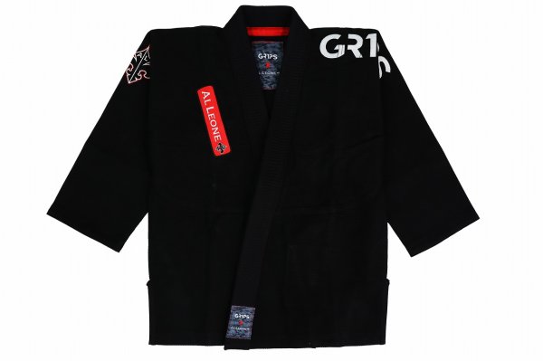 Photo1: GRIPS x AL LEONE Kids Jiu-Jitsu Gi PRIMERO Black (1)