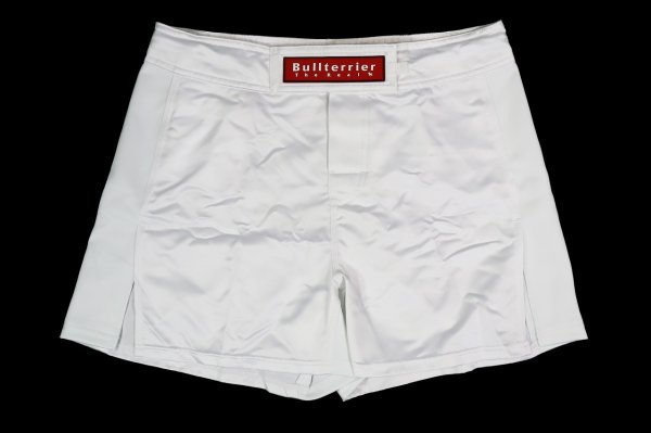 Photo4: BULL TERRIER Fight Shorts Short Fit CUSTOM BASE White (4)