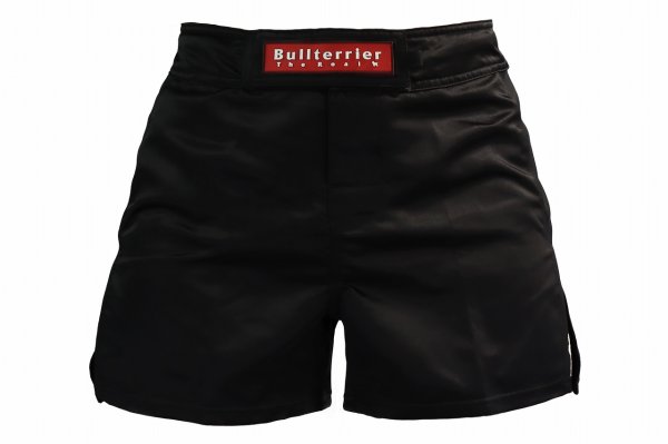 Photo1: BULL TERRIER Fight Shorts Short Fit CUSTOM BASE Black (1)