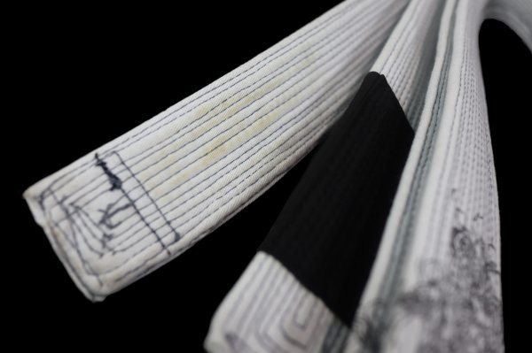 Photo3: [B-Grade] BULLTERRIER Jiu-Jitsu Belt Fuhai Special Edition White Belt  SALE (3)