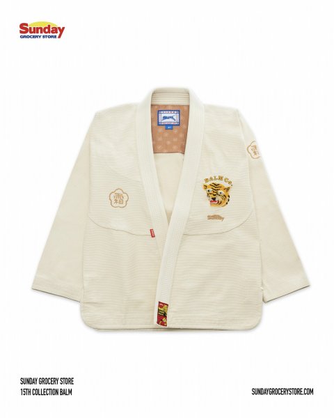 Photo1: SUNDAY GROCERY STORE Jiu Jitsu Gi Balm Tiger Off-White (1)
