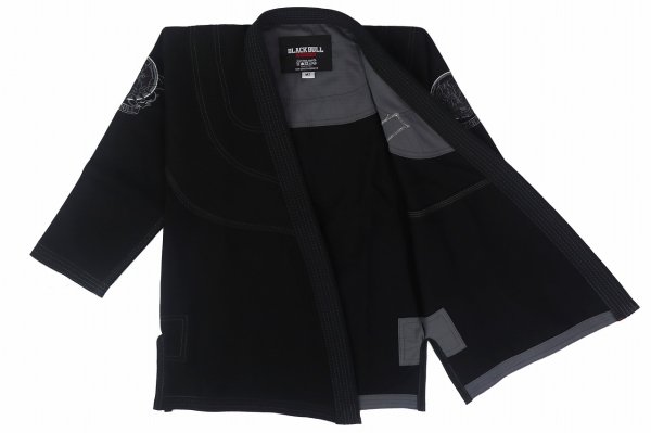 Photo2: BLACK BULL Kids Jiu-Jitsu Gi LIGHT R Black (2)