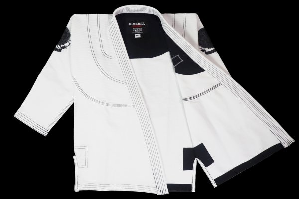 Photo2: BLACK BULL Kids Jiu-Jitsu Gi LIGHT R White (2)