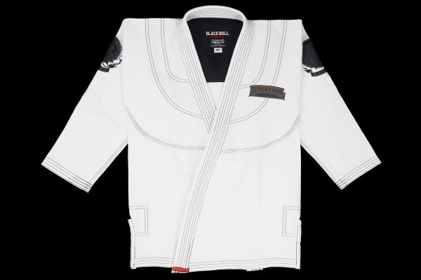 Photo1: BLACK BULL Kids Jiu-Jitsu Gi LIGHT R White (1)