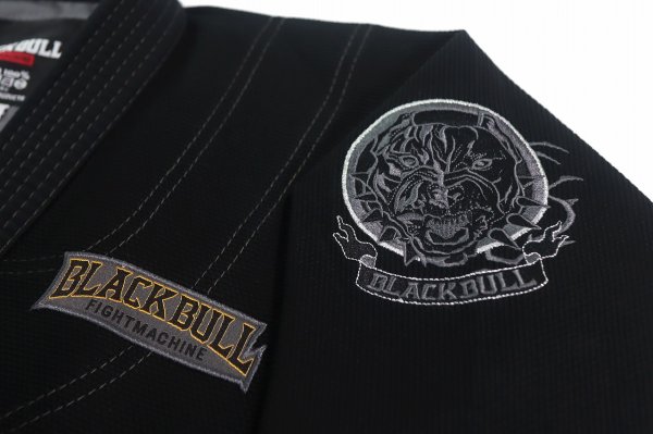 Photo6: BLACK BULL Kids Jiu-Jitsu Gi LIGHT R Black (6)