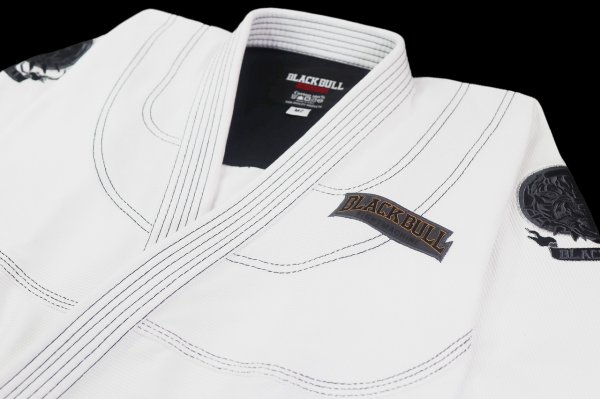 Photo5: BLACK BULL Kids Jiu-Jitsu Gi LIGHT R White (5)