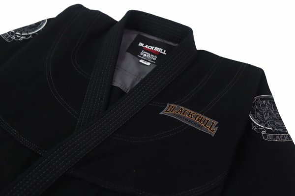 Photo5: BLACK BULL Kids Jiu-Jitsu Gi LIGHT R Black (5)